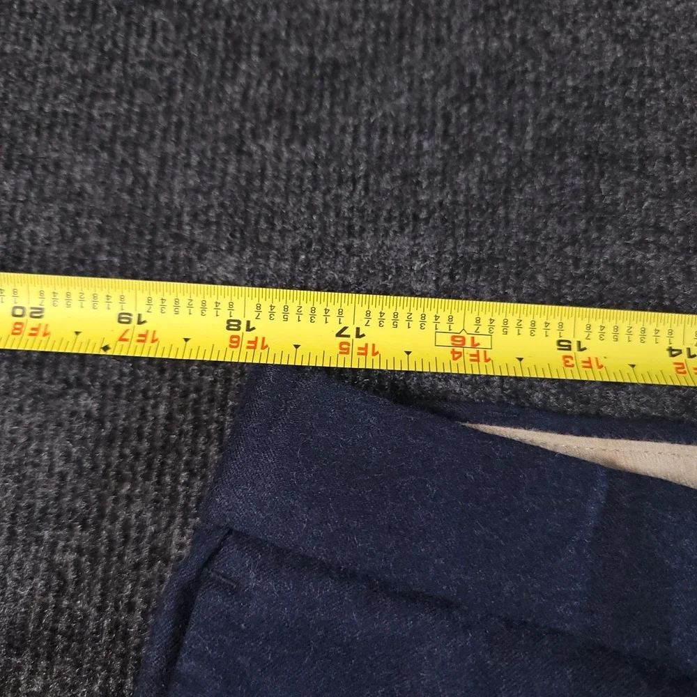 Banana Republic 35x30‎ Vitale Barberis Canonico Flannel 120s Navy Pants *Flaws*